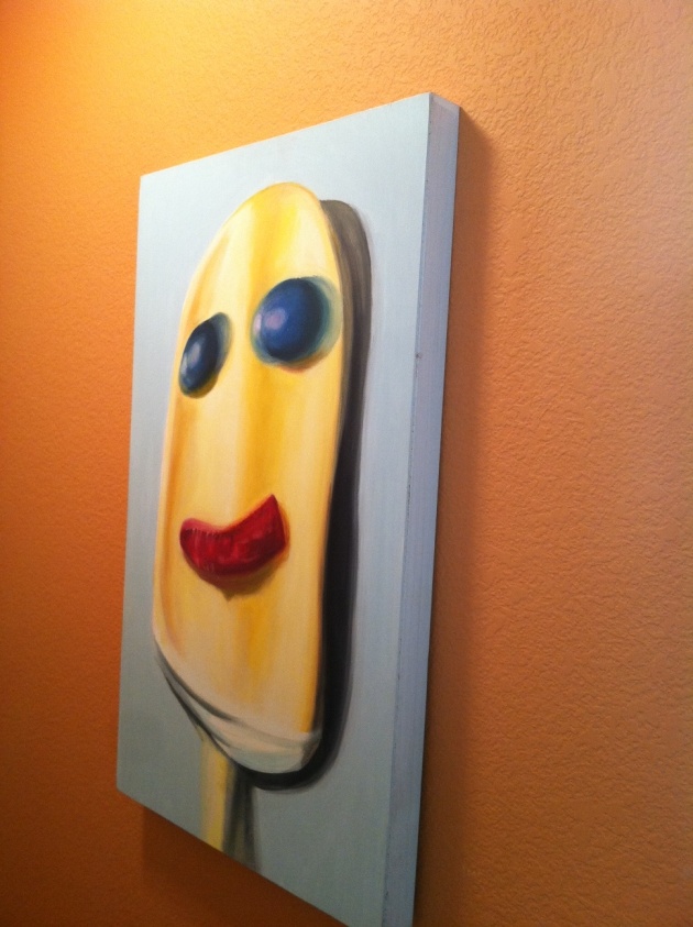 A painting of a creamsicle by Jonathan Fenske